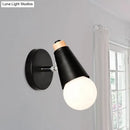 GobekUsa Rotatable Nordic Sweet Cone Wall Light - Child Bedroom Wall Sconce with Metal/Wood Backplate