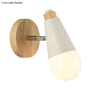GobekUsa Rotatable Nordic Sweet Cone Wall Light - Child Bedroom Wall Sconce with Metal/Wood Backplate