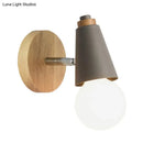 GobekUsa Rotatable Nordic Sweet Cone Wall Light - Child Bedroom Wall Sconce with Metal/Wood Backplate