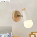 GobekUsa Rotatable Nordic Sweet Cone Wall Light - Child Bedroom Wall Sconce with Metal/Wood Backplate