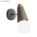 GobekUsa Rotatable Nordic Sweet Cone Wall Light - Child Bedroom Wall Sconce with Metal/Wood Backplate