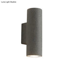 GobekUsa Nordic Terrazzo Shade Up/Down Wall Sconce with 2-Bulb Cylindrical Lamp for Stairs