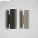 GobekUsa Nordic Terrazzo Shade Up/Down Wall Sconce with 2-Bulb Cylindrical Lamp for Stairs