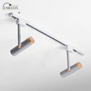 GobekUsa Nordic Tubular Metallic Spotlight with Wood Cap