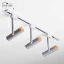 GobekUsa Nordic Tubular Metallic Spotlight with Wood Cap