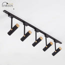 GobekUsa Nordic Tubular Metallic Spotlight with Wood Cap