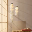 Nordic Wabi-Sabi White Silk Pendant Light