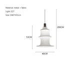 Nordic Wabi-Sabi White Silk Pendant Light
