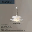 GobekUsa Acrylic Flower Pendant Chandelier: Nordic Design LED Hanging Fixture for Elegant Decor
