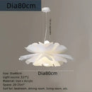 GobekUsa Acrylic Flower Pendant Chandelier: Nordic Design LED Hanging Fixture for Elegant Decor
