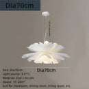 GobekUsa Acrylic Flower Pendant Chandelier: Nordic Design LED Hanging Fixture for Elegant Decor