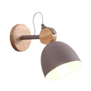 GobekUsa Nordic Wall Lamp with Angle-Adjustable Domed Shade and One Light for Bedroom