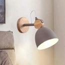 GobekUsa Nordic Wall Lamp with Angle-Adjustable Domed Shade and One Light for Bedroom