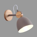 GobekUsa Nordic Wall Lamp with Angle-Adjustable Domed Shade and One Light for Bedroom