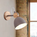 GobekUsa Nordic Wall Lamp with Angle-Adjustable Domed Shade and One Light for Bedroom