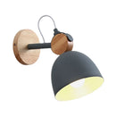 GobekUsa Nordic Wall Lamp with Angle-Adjustable Domed Shade and One Light for Bedroom