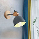 GobekUsa Nordic Wall Lamp with Angle-Adjustable Domed Shade and One Light for Bedroom