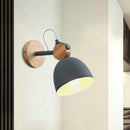 GobekUsa Nordic Wall Lamp with Angle-Adjustable Domed Shade and One Light for Bedroom