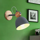 GobekUsa Nordic Wall Lamp with Angle-Adjustable Domed Shade and One Light for Bedroom