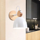 GobekUsa Nordic Wall Lamp with Angle-Adjustable Domed Shade and One Light for Bedroom