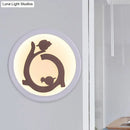 GobekUsa White LED Acrylic Wall Sconce with Bird Silhouette - Nordic Style