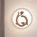 GobekUsa White LED Acrylic Wall Sconce with Bird Silhouette - Nordic Style
