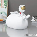 GobekUsa Bear Statues Tissue Box Table Decor for Home Living Room, Creative Nordic Figurines