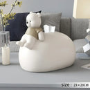 GobekUsa Bear Statues Tissue Box Table Decor for Home Living Room, Creative Nordic Figurines