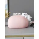 GobekUsa Bear Statues Tissue Box Table Decor for Home Living Room, Creative Nordic Figurines