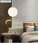 GobekUsa Nordic White Glass Ball Pendant Lights Modern LED Living Room Hanglamp Pendant Lamp Restaurant Bar Aisle Bubble Ball Luminaire