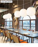 GobekUsa Nordic White Glass Ball Pendant Lights Modern LED Living Room Hanglamp Pendant Lamp Restaurant Bar Aisle Bubble Ball Luminaire
