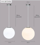 GobekUsa Nordic White Glass Ball Pendant Lights Modern LED Living Room Hanglamp Pendant Lamp Restaurant Bar Aisle Bubble Ball Luminaire