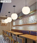 GobekUsa Nordic White Glass Ball Pendant Lights Modern LED Living Room Hanglamp Pendant Lamp Restaurant Bar Aisle Bubble Ball Luminaire