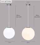 GobekUsa Nordic White Glass Ball Pendant Lights Modern LED Living Room Hanglamp Pendant Lamp Restaurant Bar Aisle Bubble Ball Luminaire