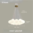 Nordic White Glass Globe Cluster Pendant Light