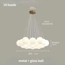 Nordic White Glass Globe Cluster Pendant Light