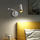 GobekUsa Adjustable LED Swing Arm Wall Light Nordic Sconce Bedside Lamp
