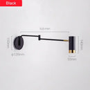 GobekUsa Adjustable LED Swing Arm Wall Light Nordic Sconce Bedside Lamp
