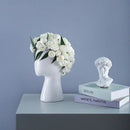 GobekUsa Human Head Ceramic Vase for Nordic Style Flower Arrangement
