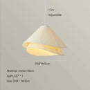 GobekUsa Cream Fabric LED Pendant Chandelier for Nordic Minimalist Home Decor