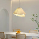 GobekUsa Cream Fabric LED Pendant Chandelier for Nordic Minimalist Home Decor