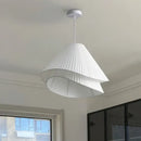 GobekUsa Cream Fabric LED Pendant Chandelier for Nordic Minimalist Home Decor