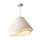 GobekUsa Cream Fabric LED Pendant Chandelier for Nordic Minimalist Home Decor
