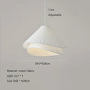 GobekUsa Cream Fabric LED Pendant Chandelier for Nordic Minimalist Home Decor
