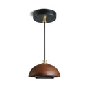 Nordic Wood And Acrylic Pendant Light In Brown