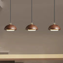 Nordic Wood And Acrylic Pendant Light In Brown
