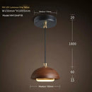 Nordic Wood And Acrylic Pendant Light In Brown