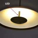 Nordic Wood Grain Black Ring Pendant Light