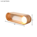 GobekUsa Nordic Wood Wall Sconce with Rack Feature - Fillet/Right Angle Rectangle Design for Bedside Flush Mount