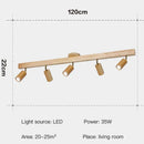 GobekUsa Nordic WoodenTrack LED Ceiling Spotlight for Home Decor